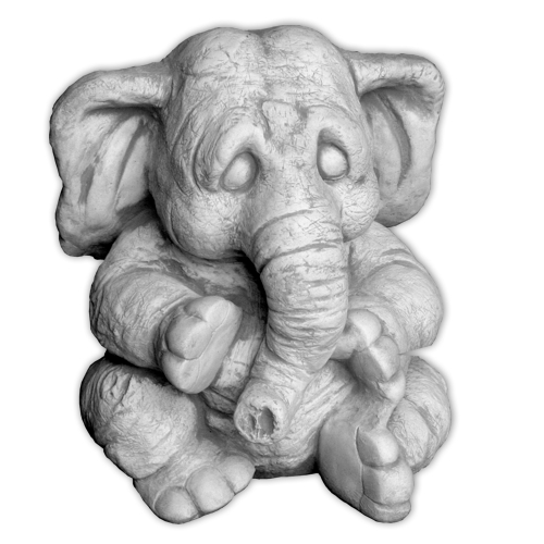 Słoń Siedzący Smutny
