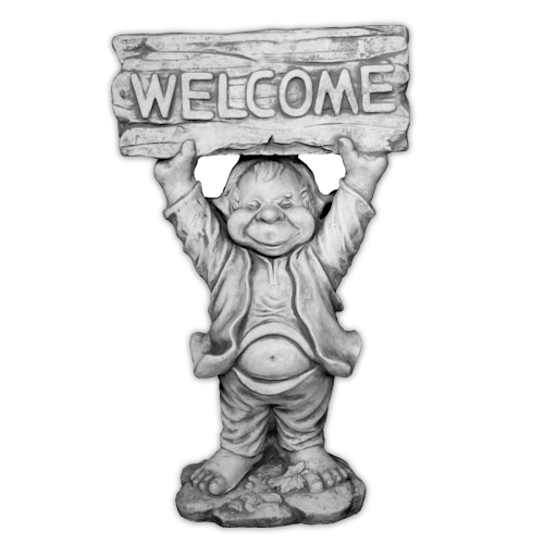 skrzat z napisem welcome